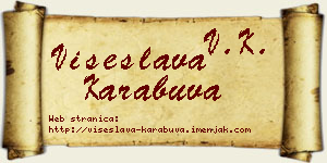 Višeslava Karabuva vizit kartica